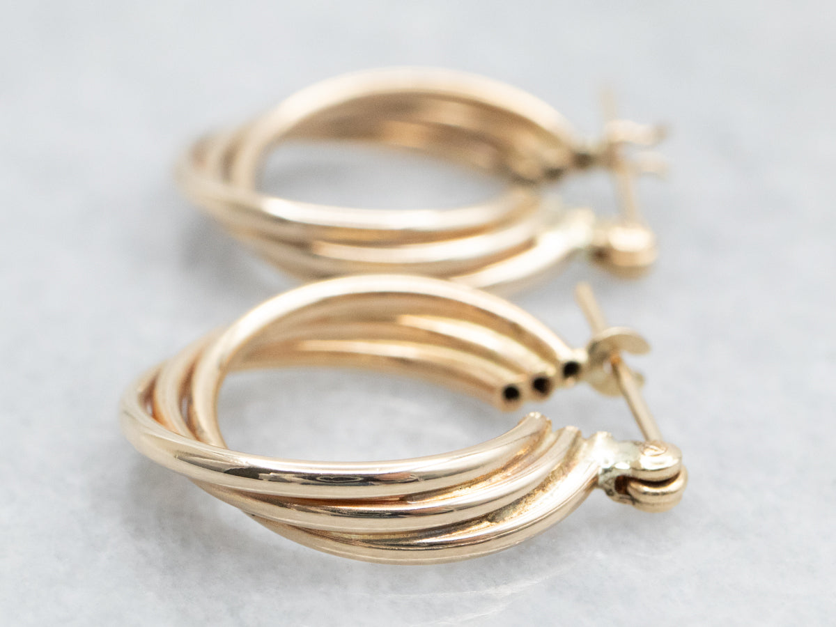 Triple Tube Hoop Earrings