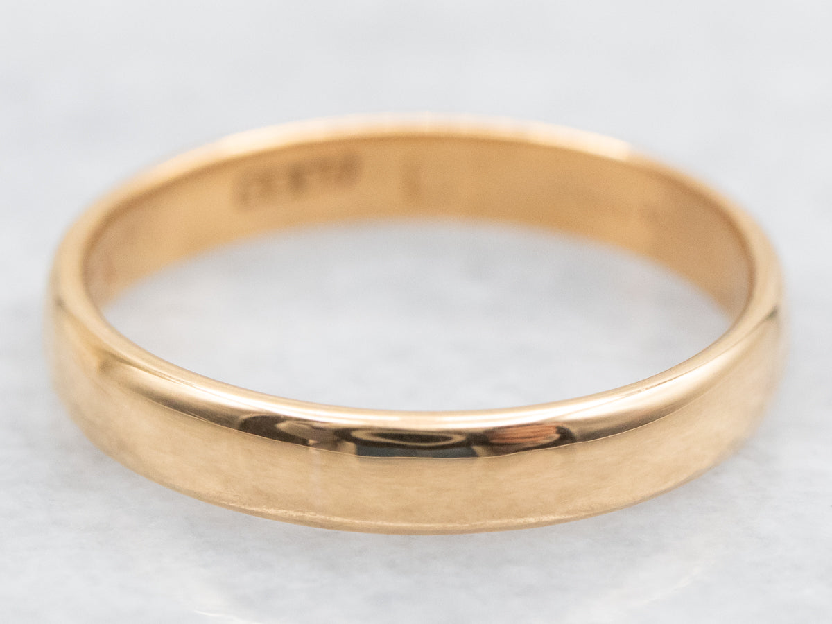 22K Gold Plain Wedding Band