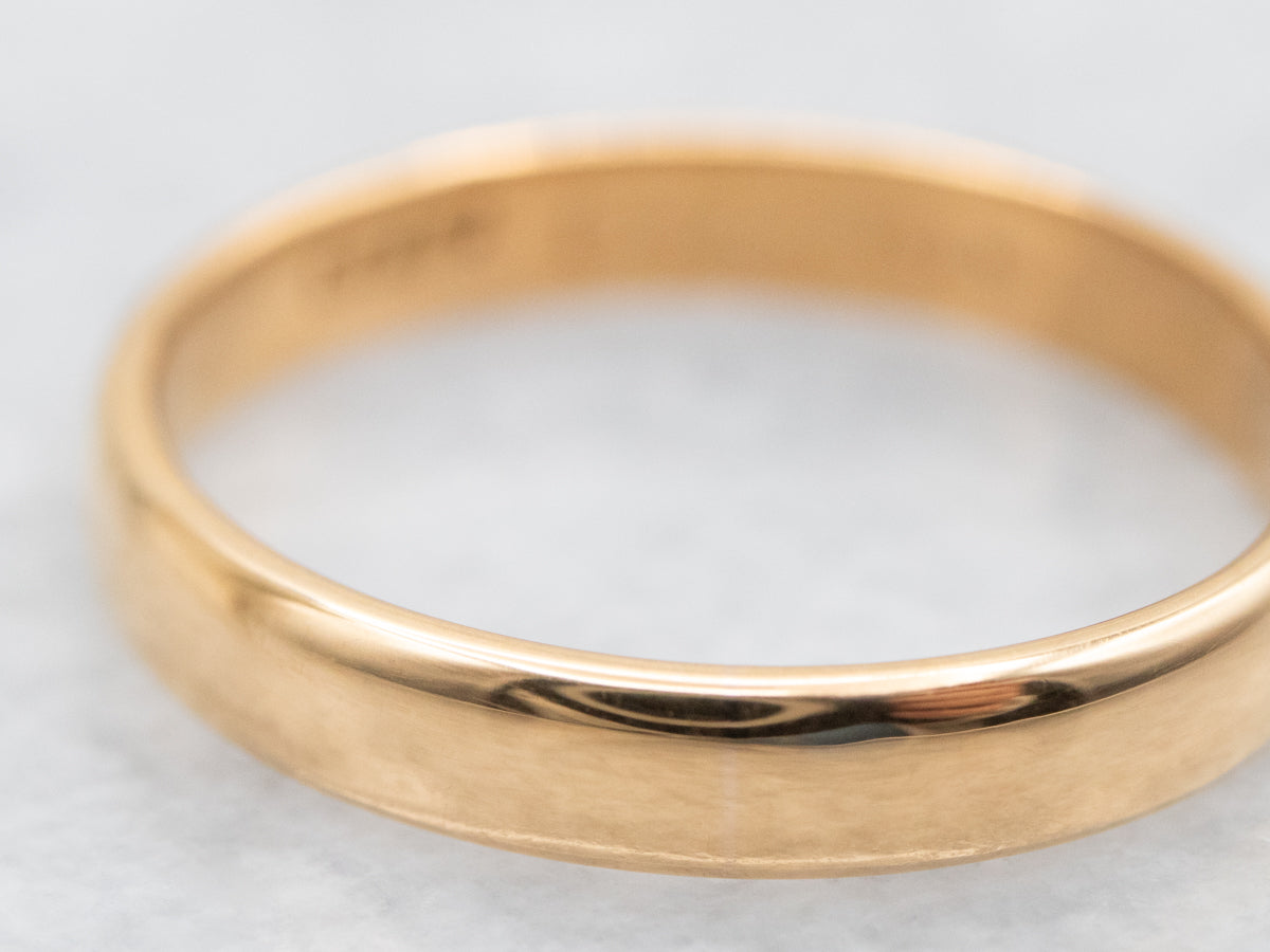 22K Gold Plain Wedding Band