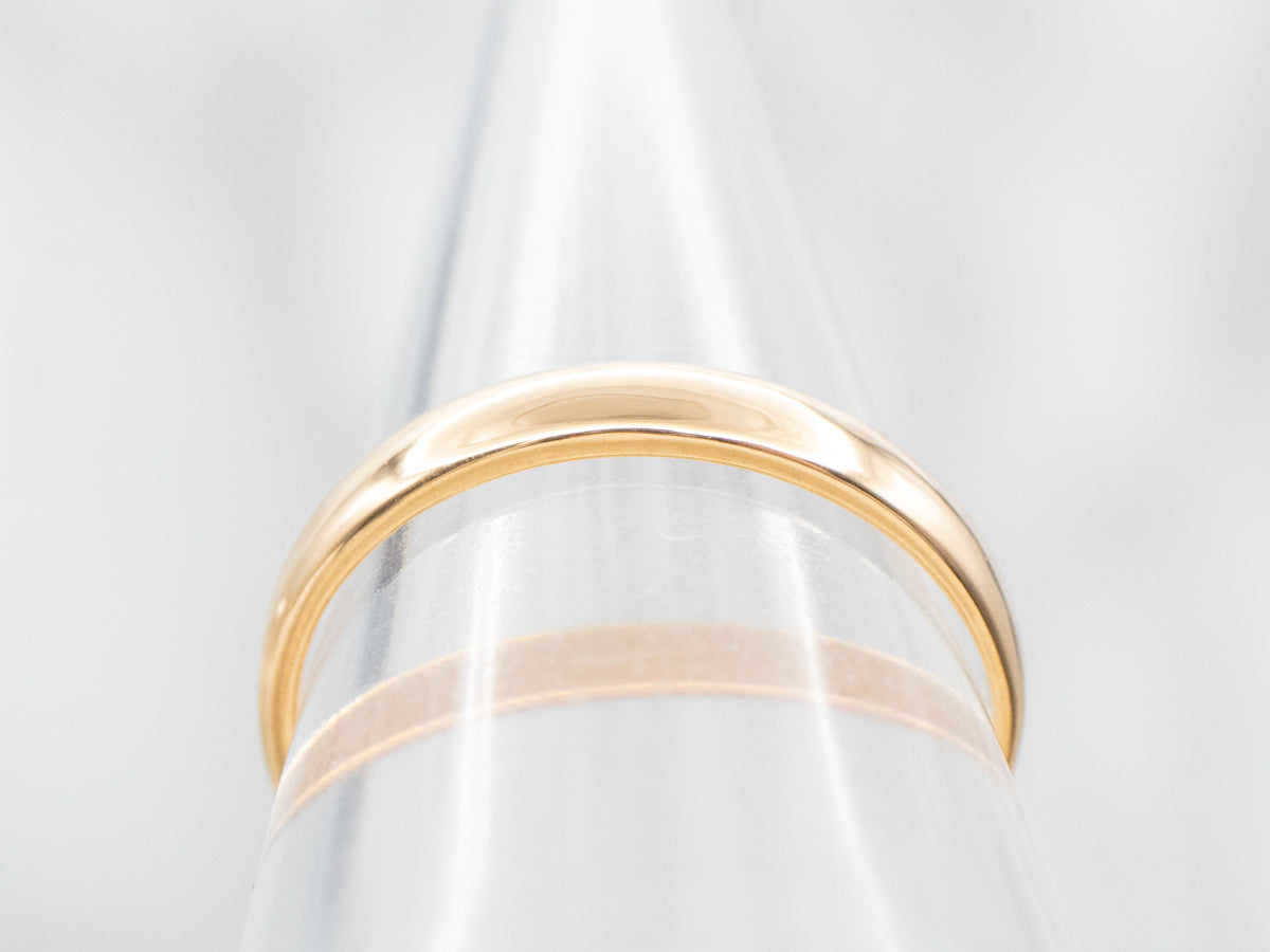 22K Gold Plain Wedding Band