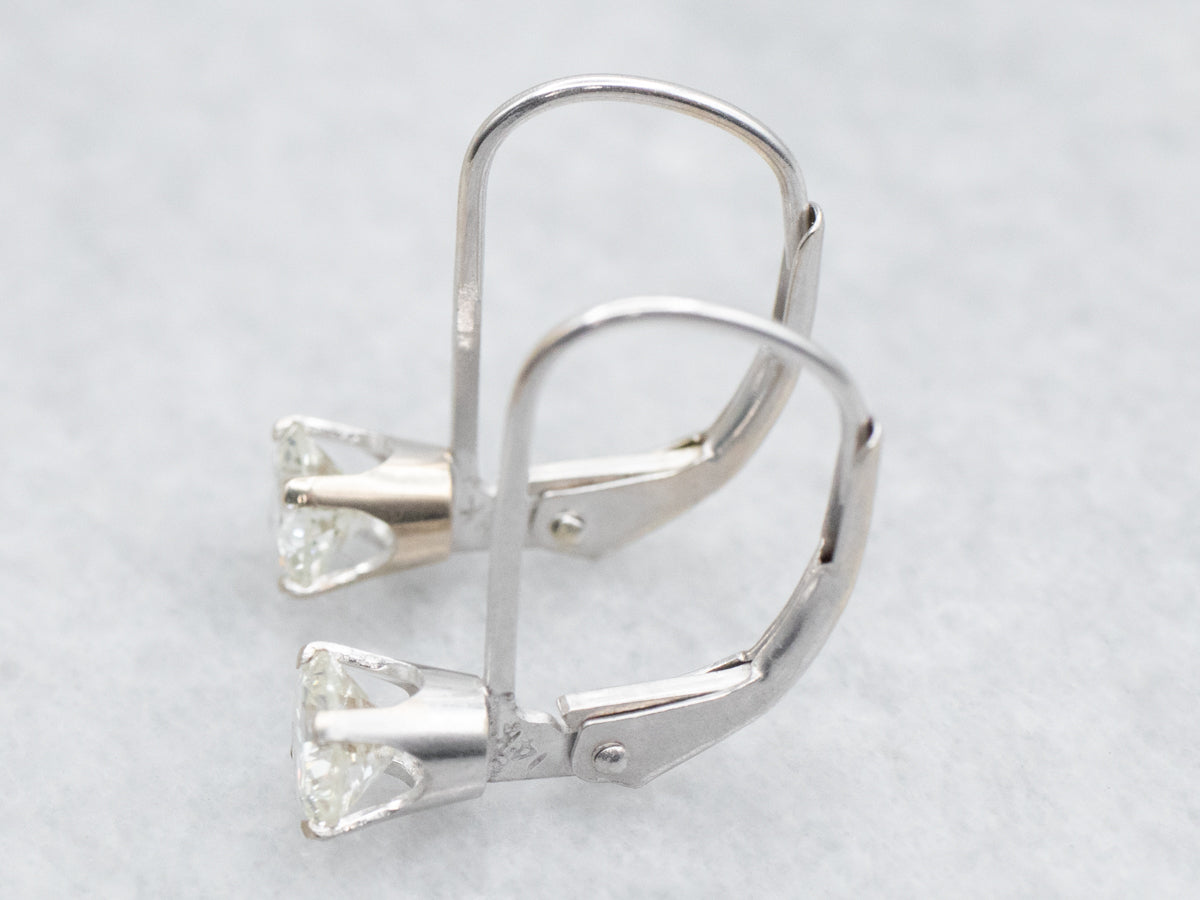 White Gold Diamond Drop Earrings