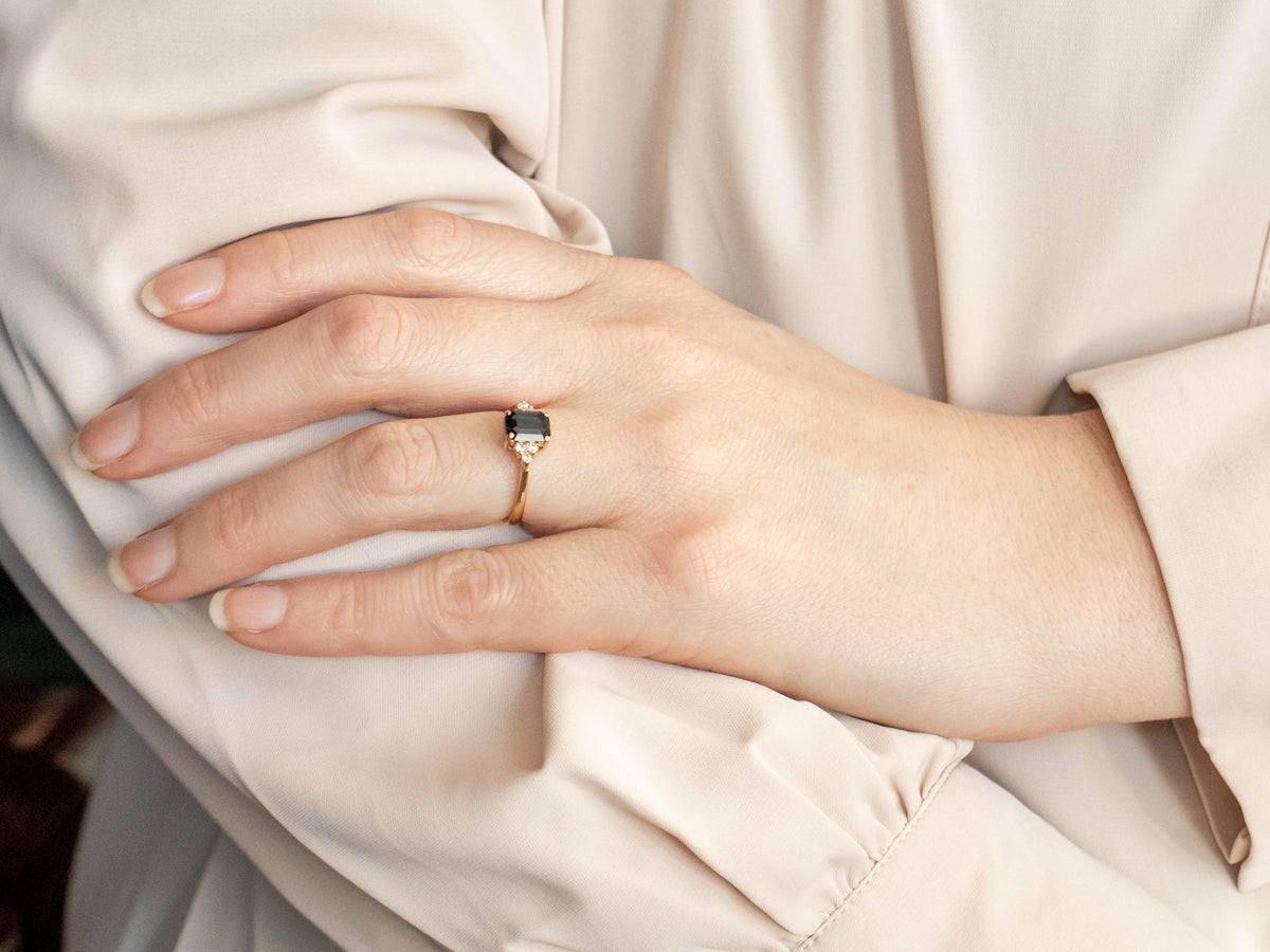 Sapphire Engagement Ring with Diamond Accents