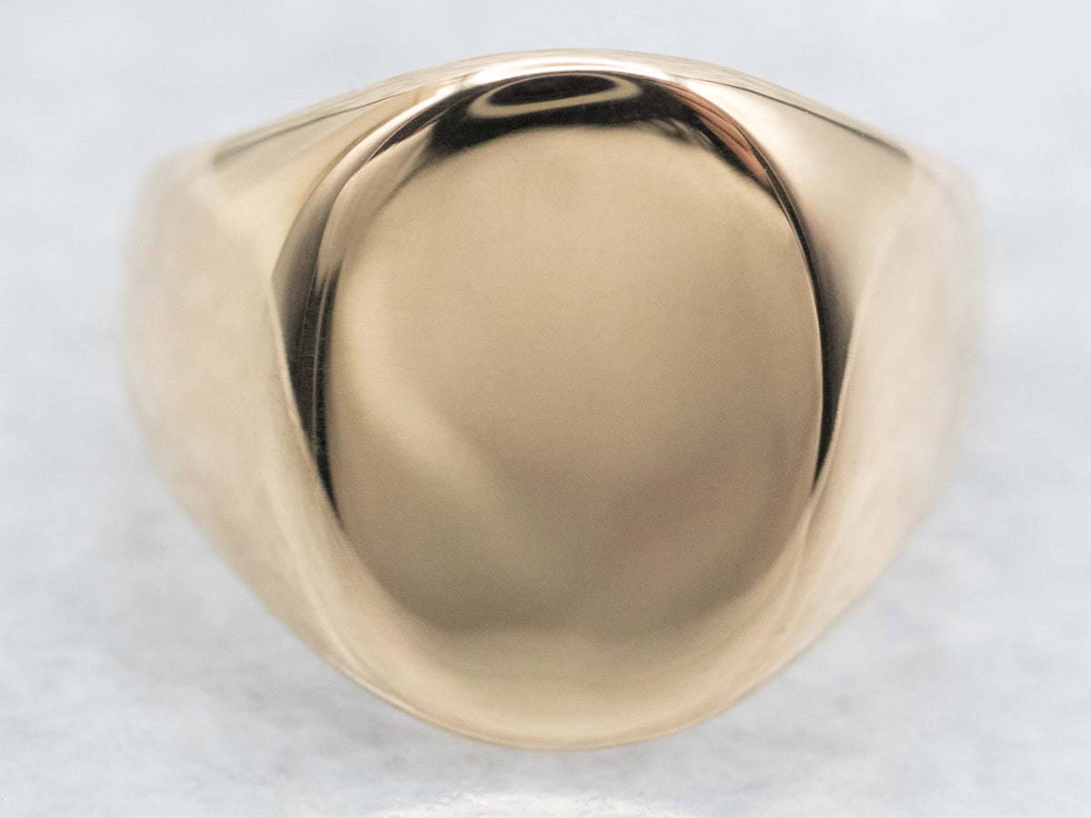 Plain Gold Signet Ring