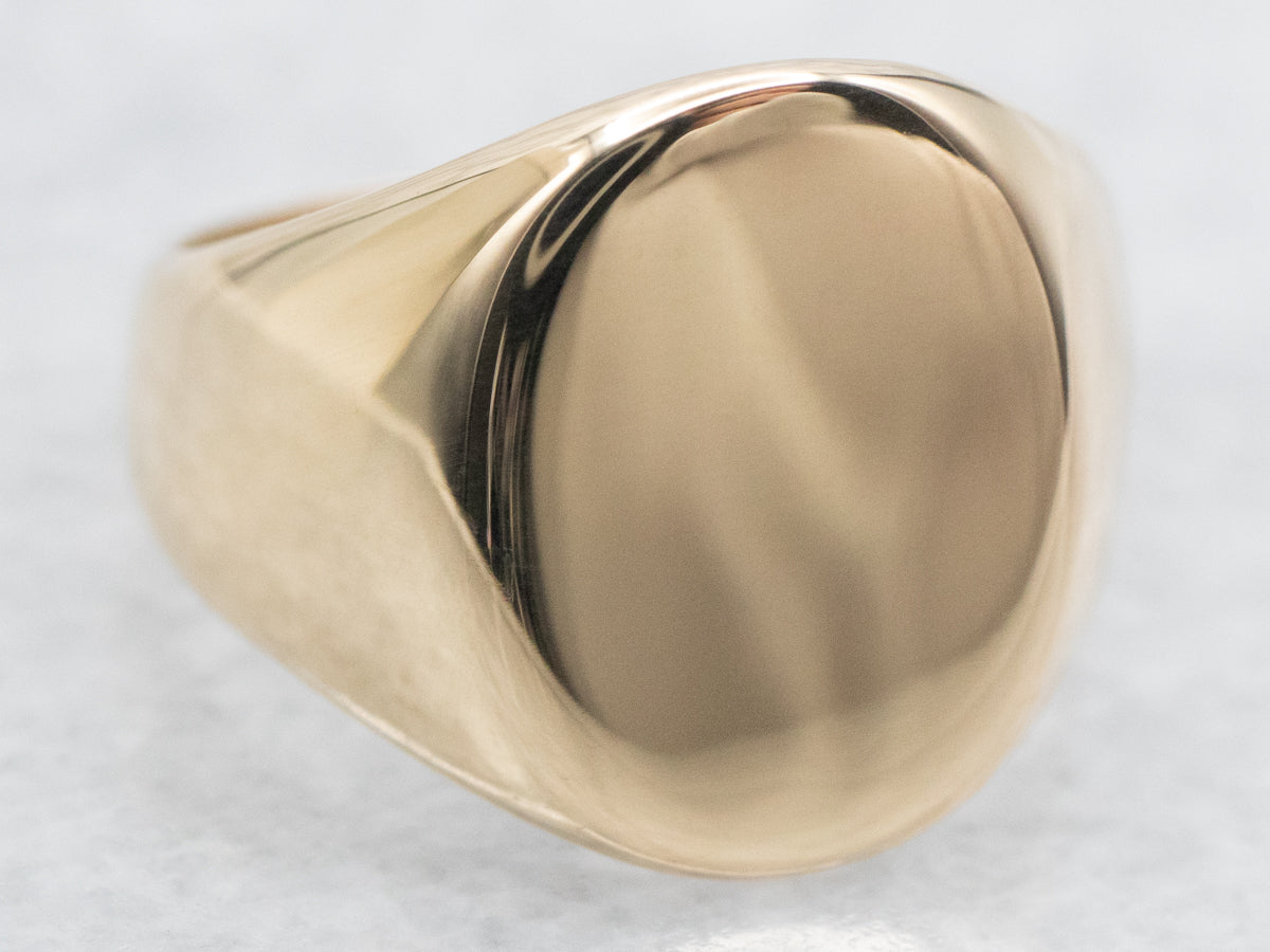 Plain Gold Signet Ring