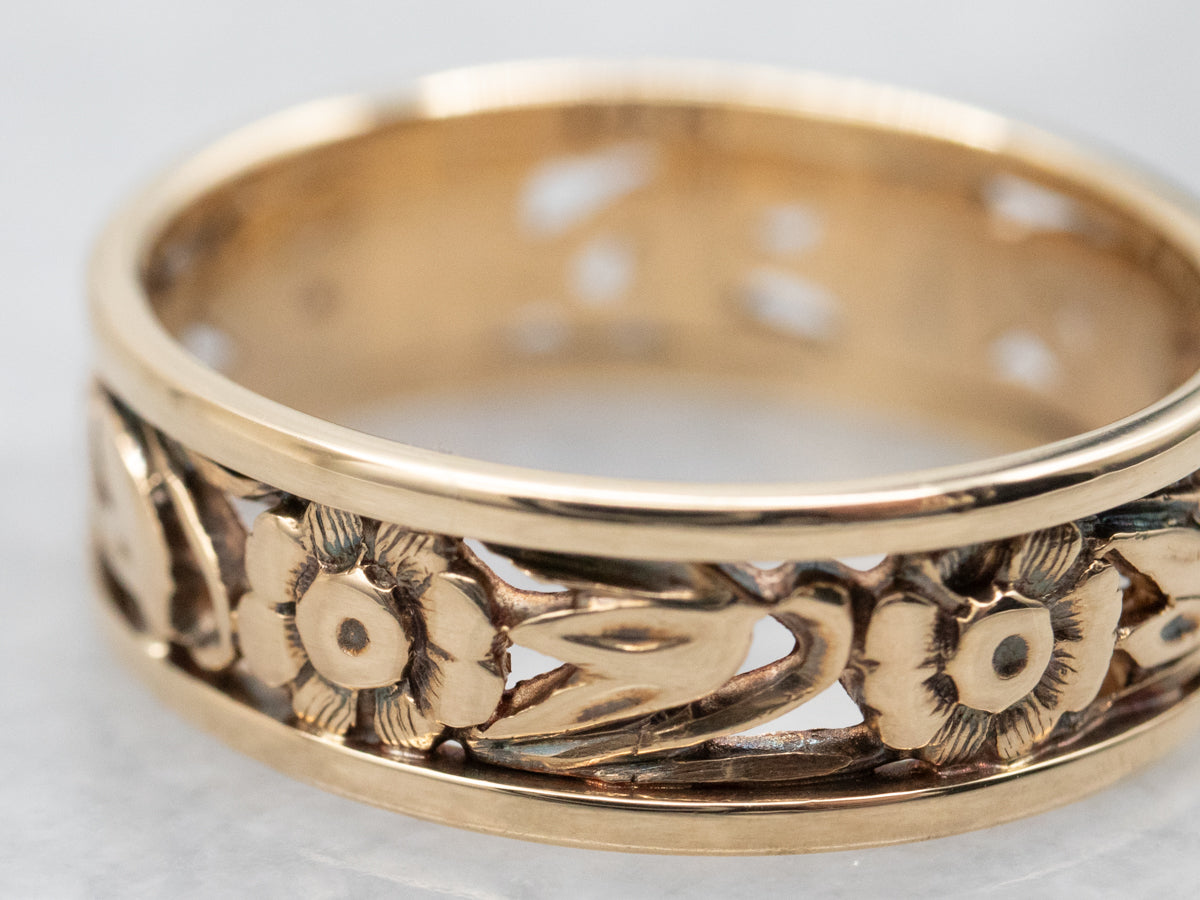 Vintage Openwork Floral Band