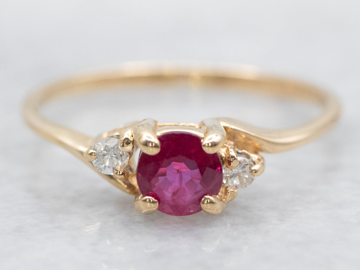 Sweet Ruby and Diamond Ring