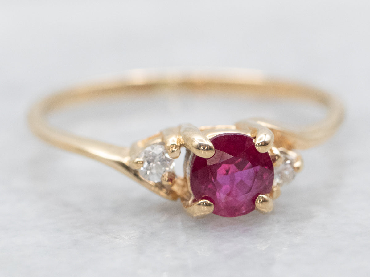 Sweet Ruby and Diamond Ring