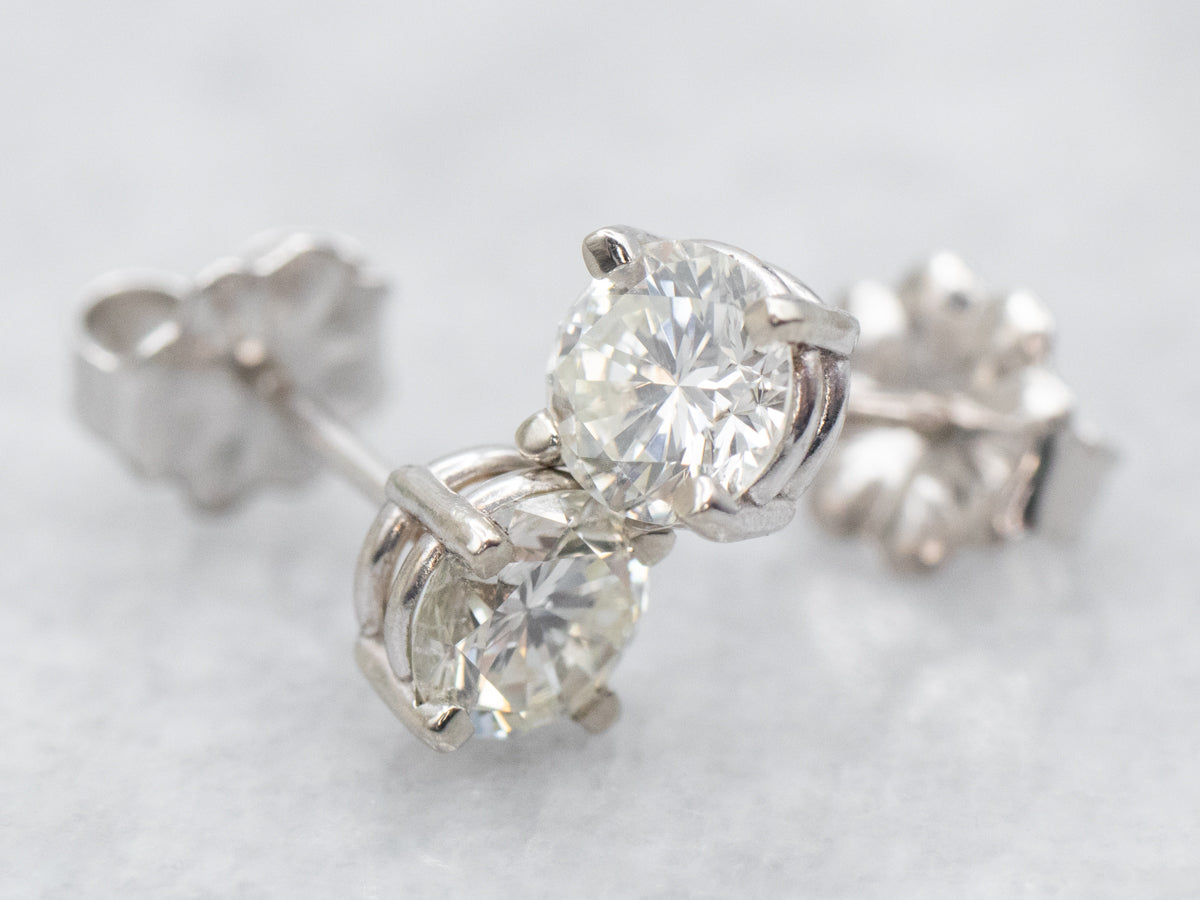 Pretty Diamond Stud Earrings