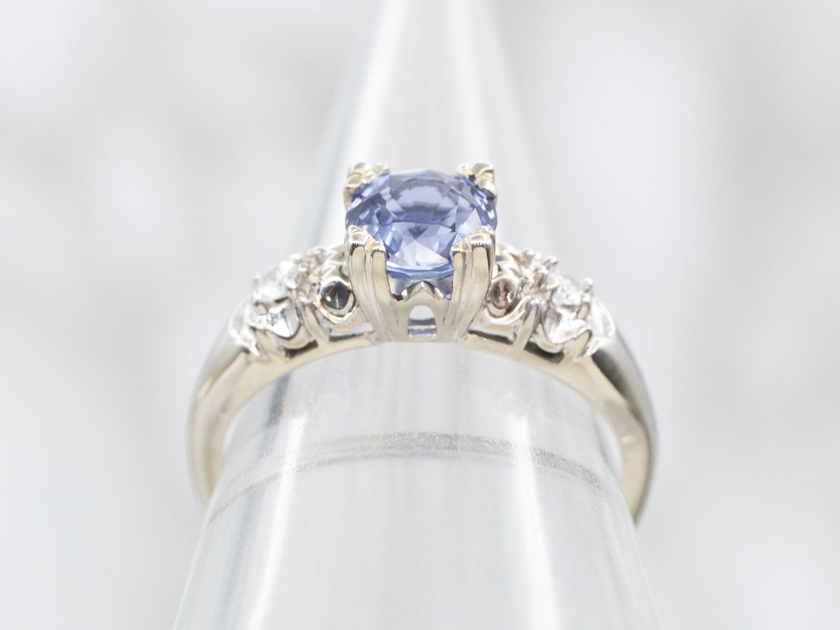 Sapphire and Diamond Engagement Ring