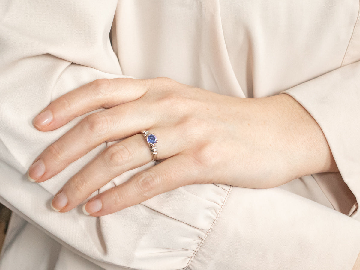 Sapphire and Diamond Engagement Ring