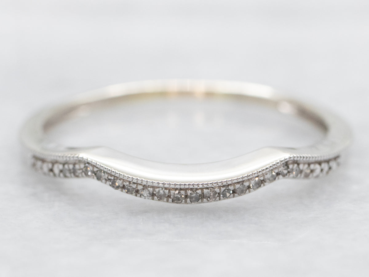 White Gold Diamond Guard Wedding Band