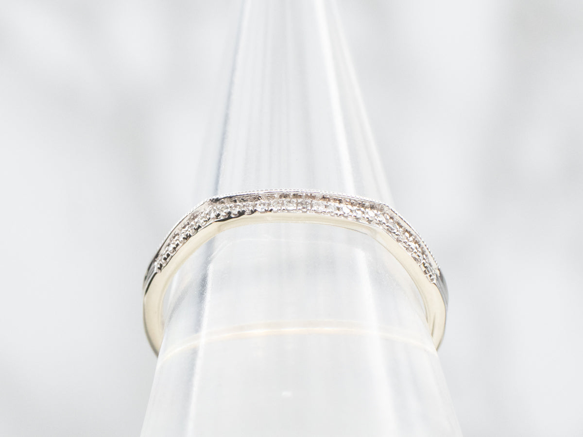 White Gold Diamond Guard Wedding Band