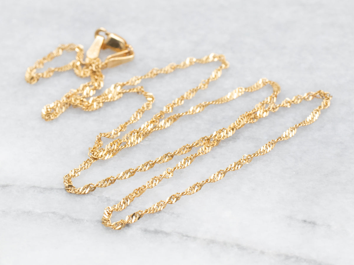 Yellow Gold Singapore Chain