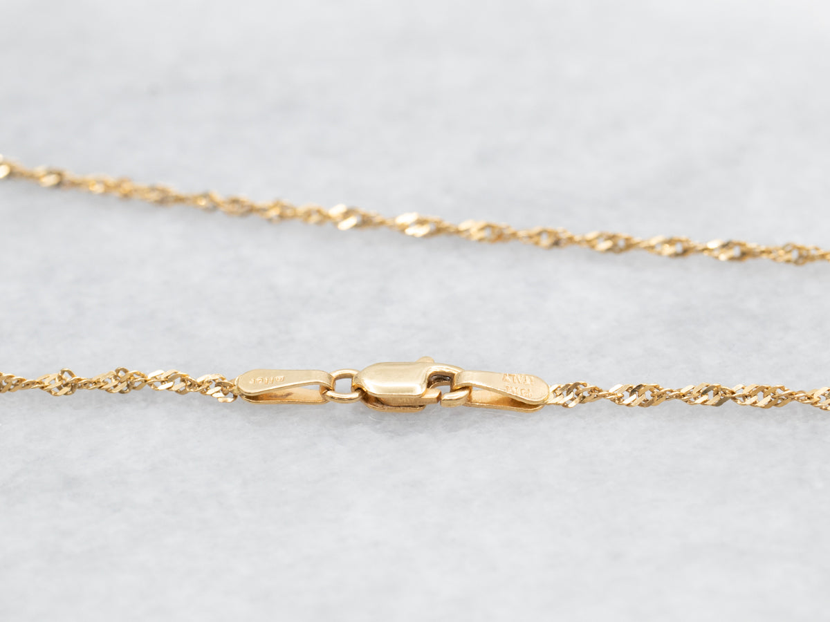 Yellow Gold Singapore Chain