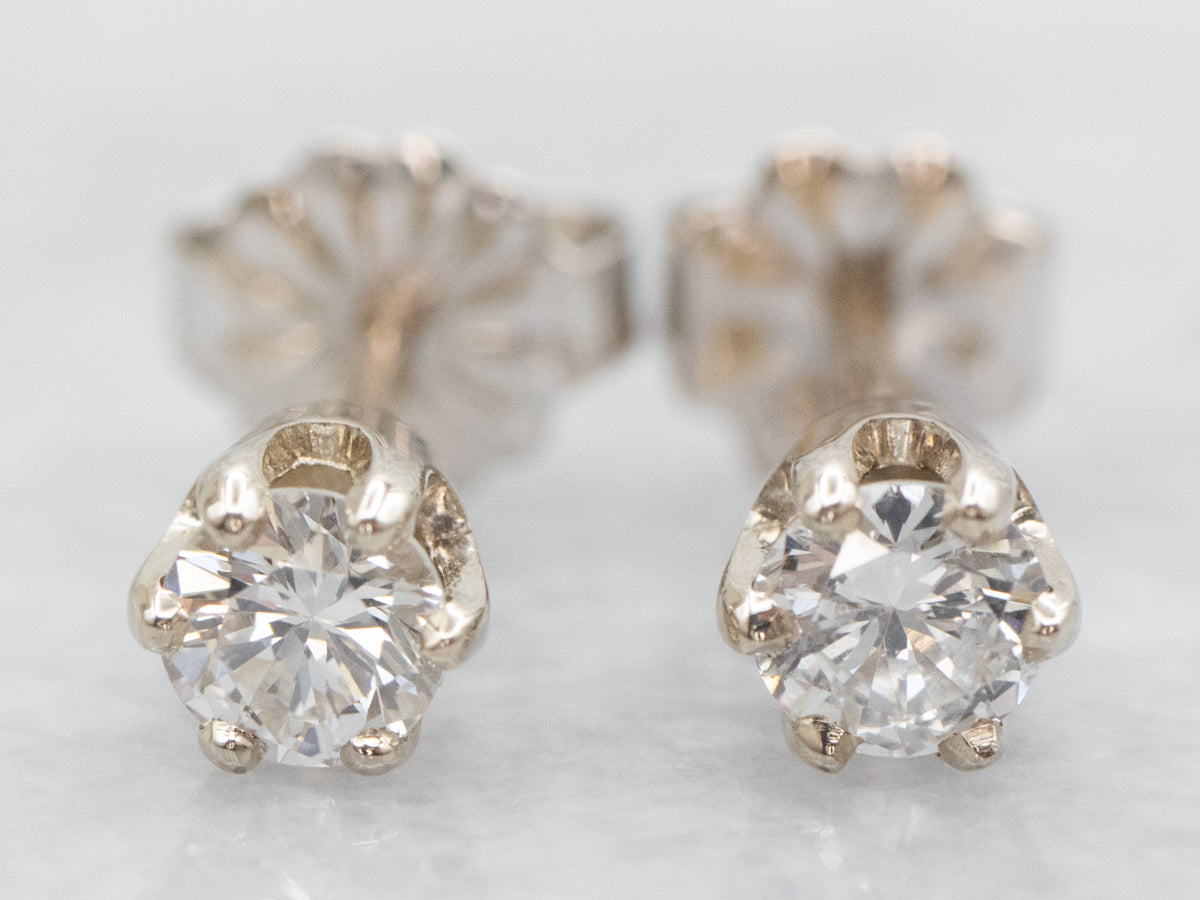 Aretes de diamantes de seis puntas