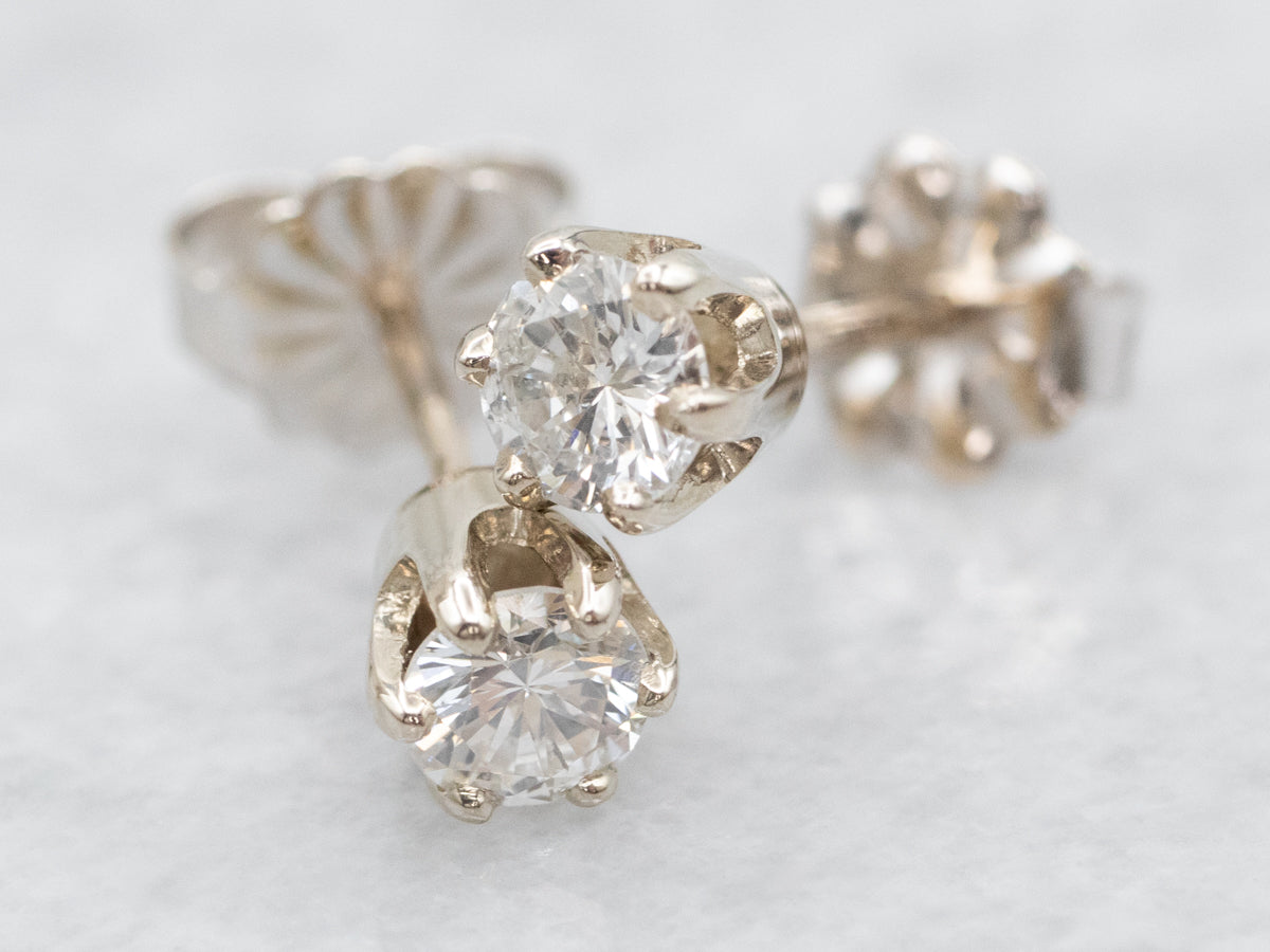 Aretes de diamantes de seis puntas