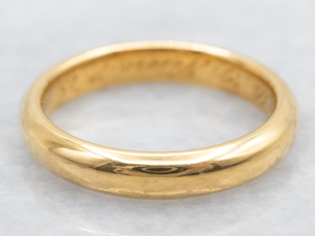 Yellow Gold Plain Wedding Band