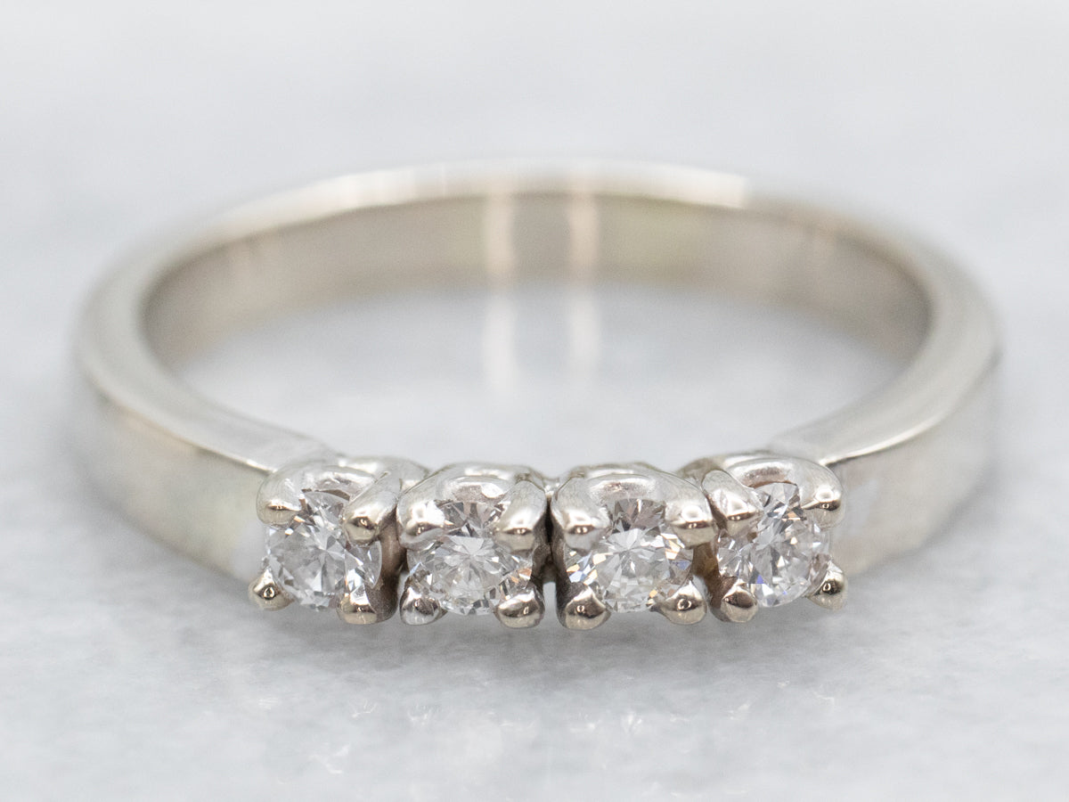 Four Stone Diamond Wedding Band