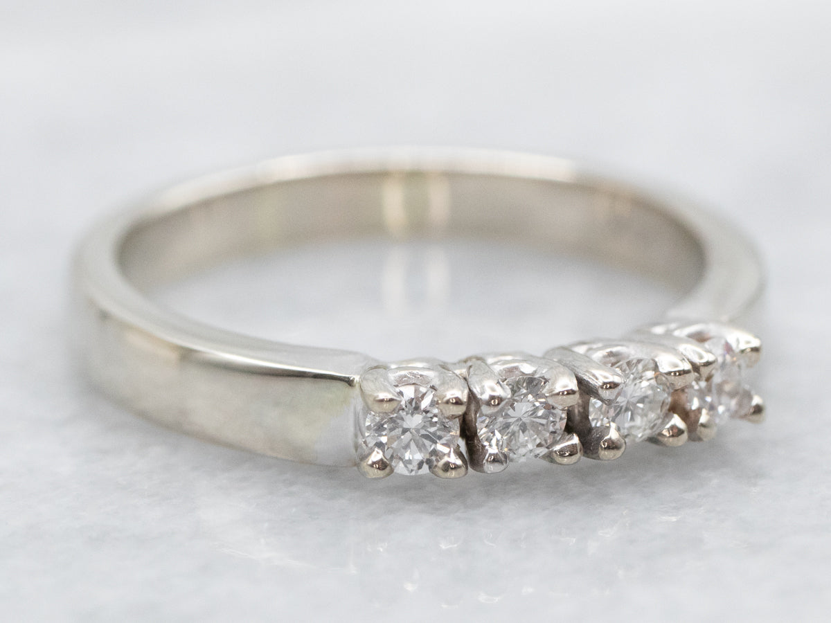 Four Stone Diamond Wedding Band