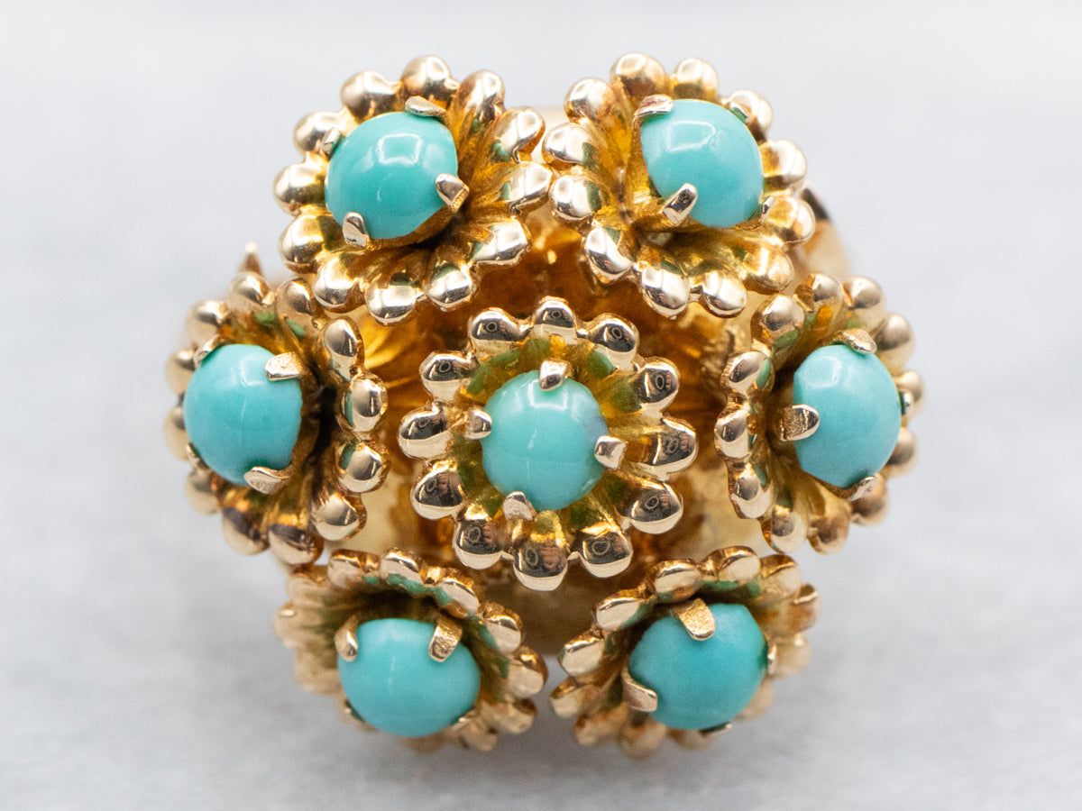 Turquoise Cluster Ring