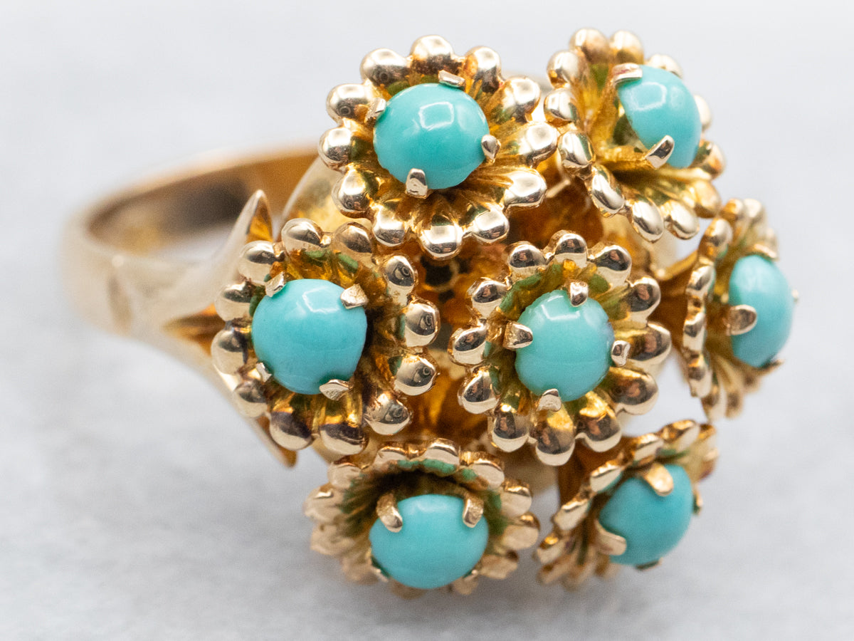 Turquoise Cluster Ring