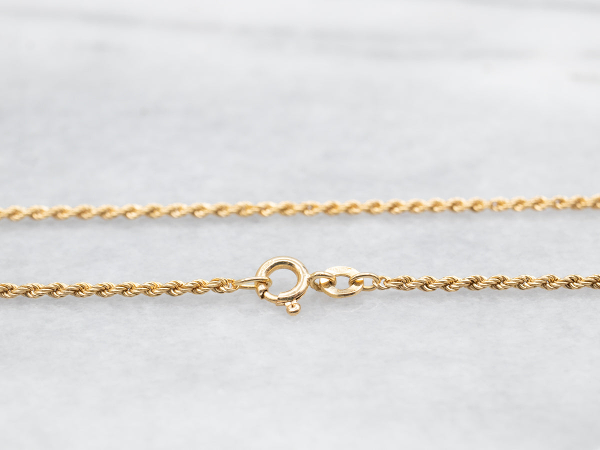 Rope Twist Chain with Spring Ring Clasp