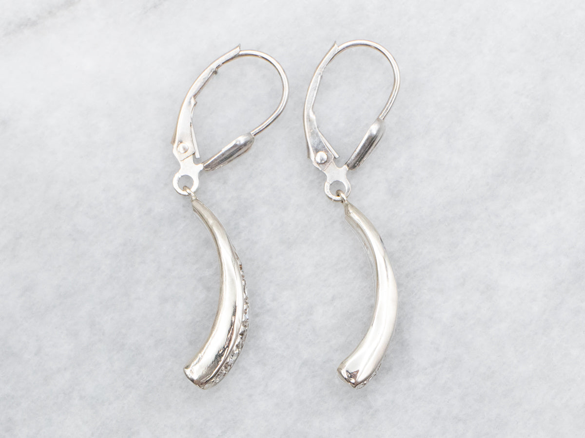 White Gold Diamond Drop Earrings