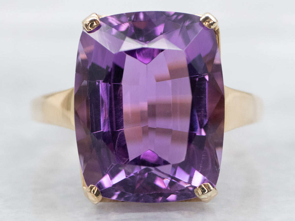 Classic Amethyst Cocktail Ring