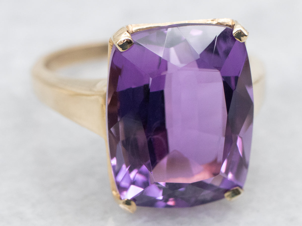 Classic Amethyst Cocktail Ring