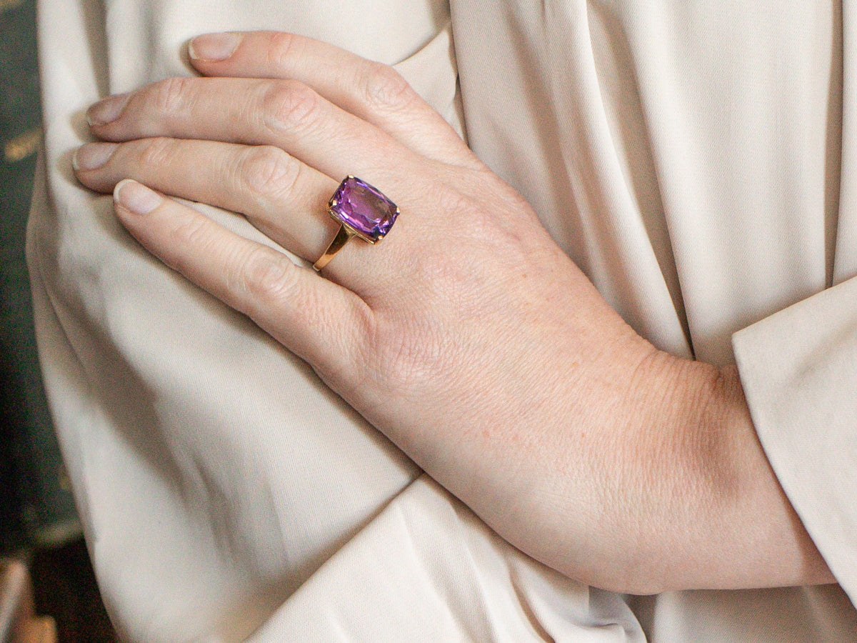 Classic Amethyst Cocktail Ring