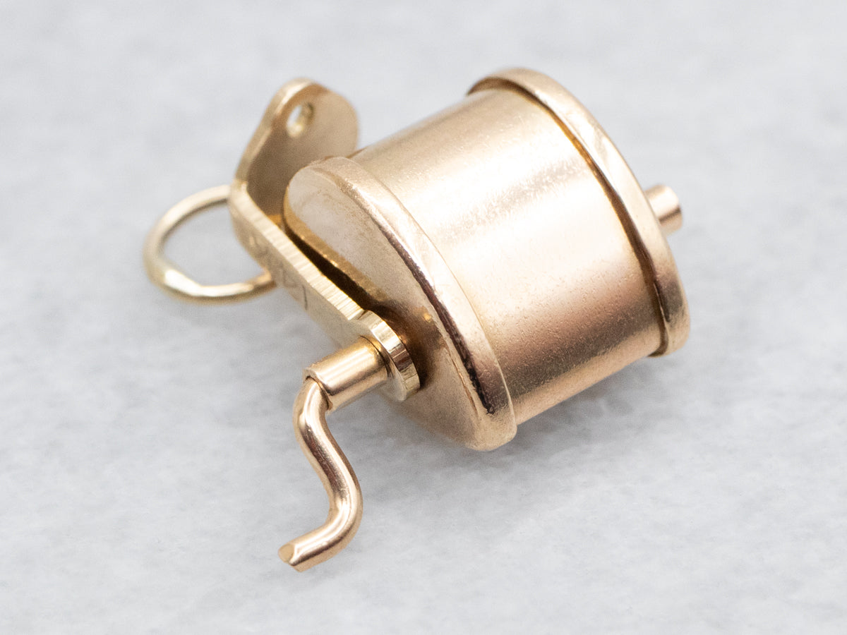 Gold Pencil Sharpener Charm