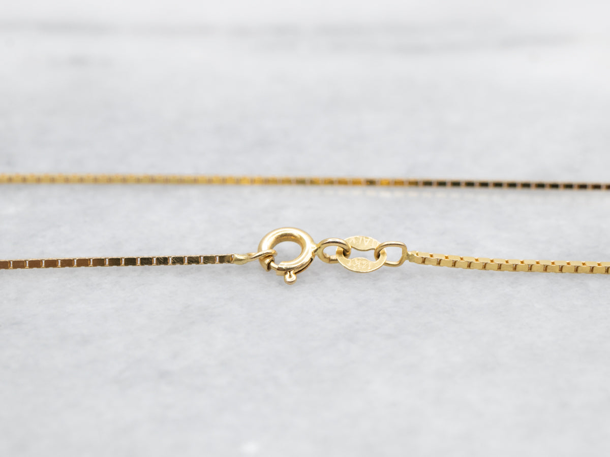 Box Chain with Spring Ring Clasp