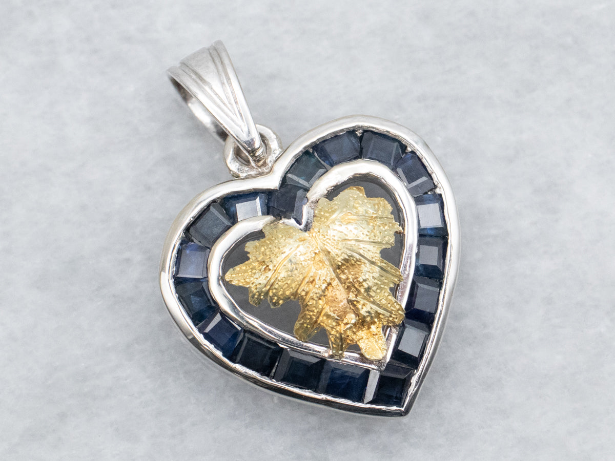 Sweet Sapphire Heart Shaped Pendant