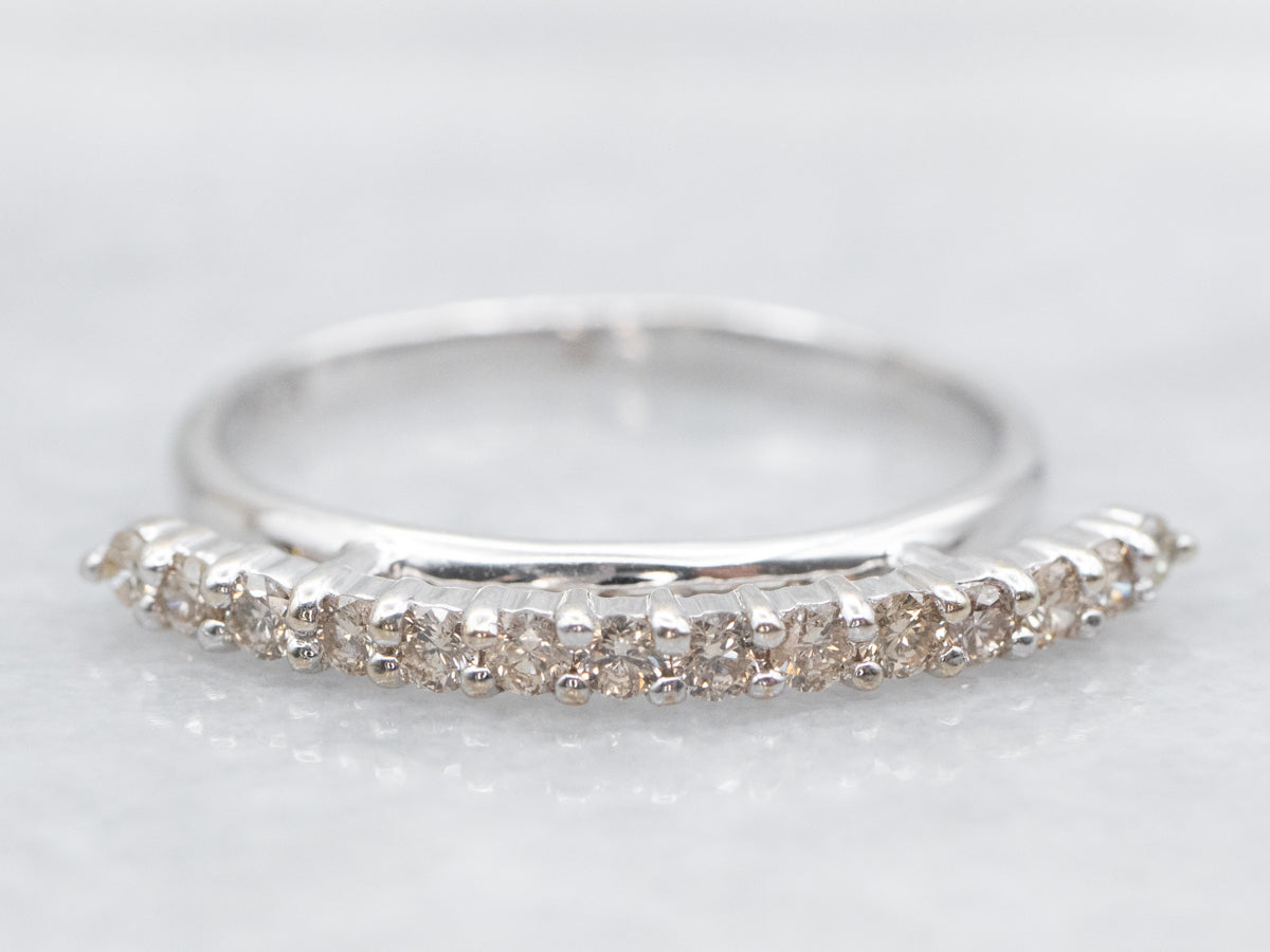 Modernist High-Set Diamond Band