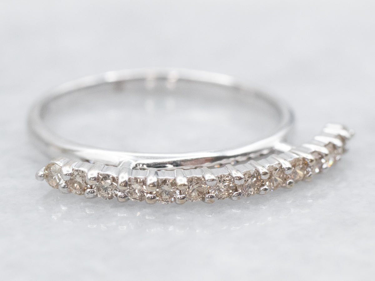 Modernist High-Set Diamond Band