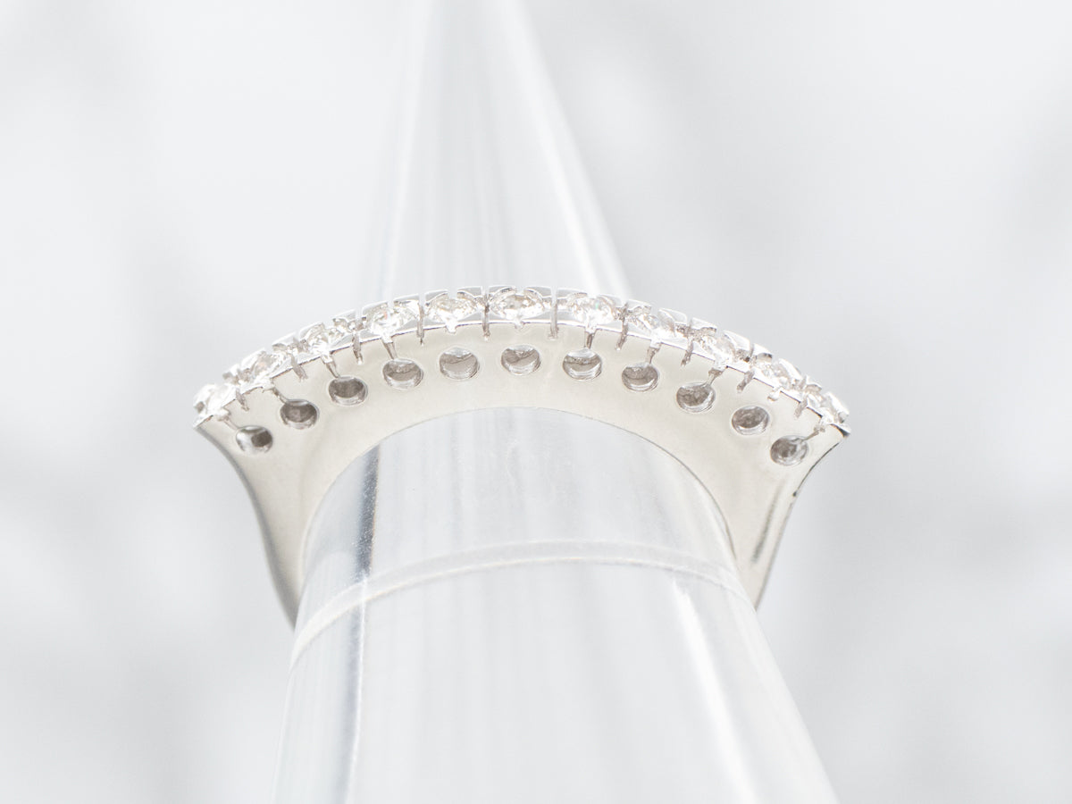 Fanned High-Set Diamond Band