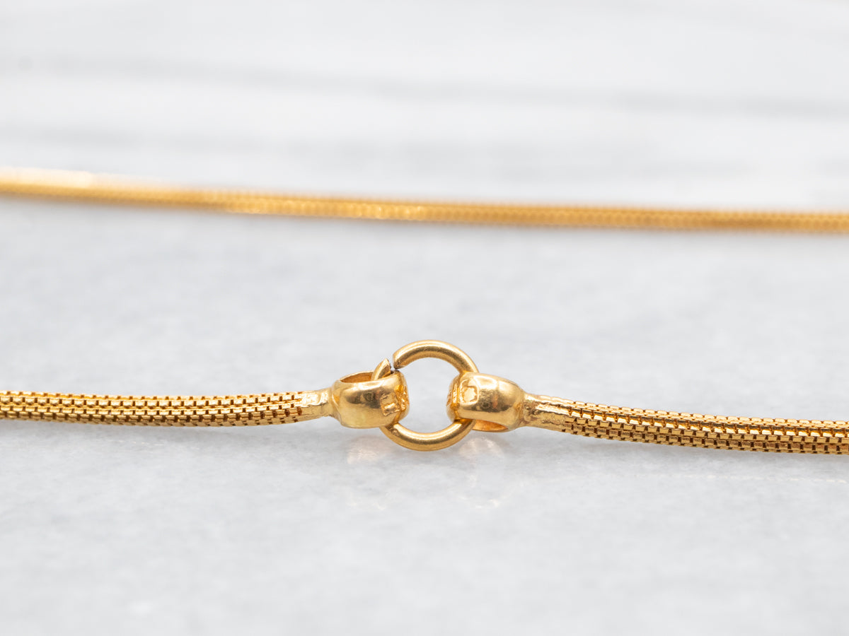 Woven 22-Karat Gold Box Chain Necklace