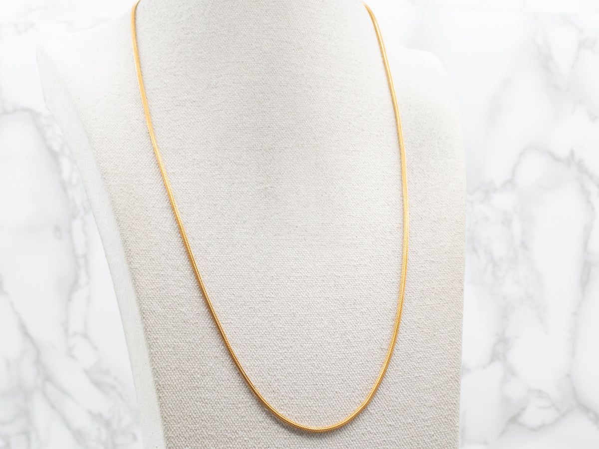 Woven 22-Karat Gold Box Chain Necklace