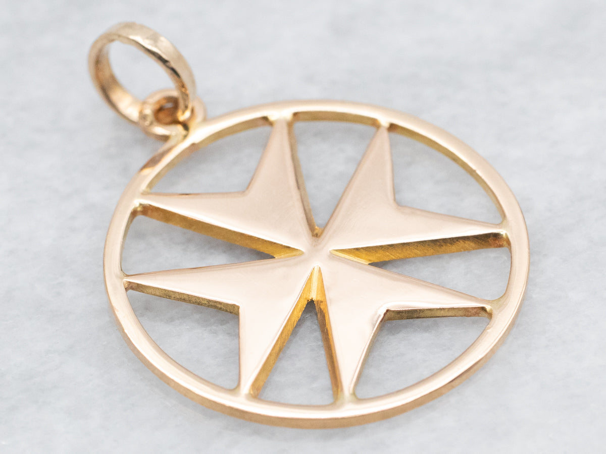 Yellow Gold Maltese Cross Pendant