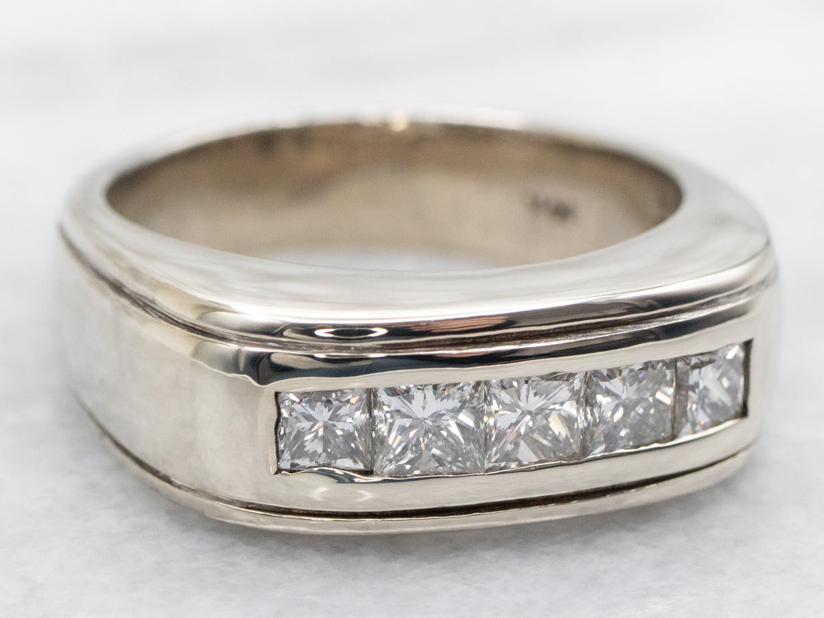 Princess Cut Diamond Wedding Band