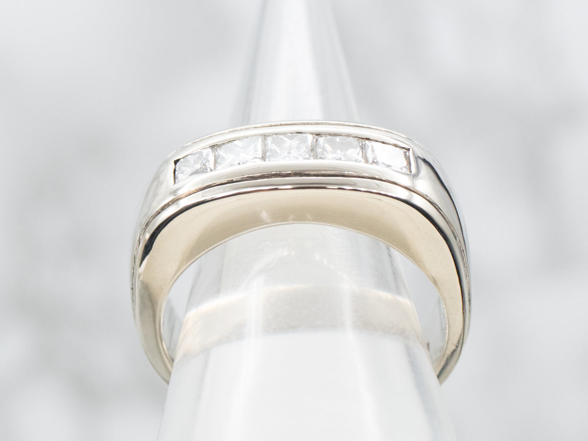 Princess Cut Diamond Wedding Band