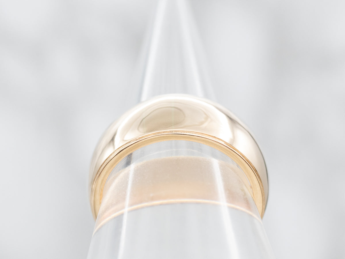 Heavy Wide Gold Wedding Band