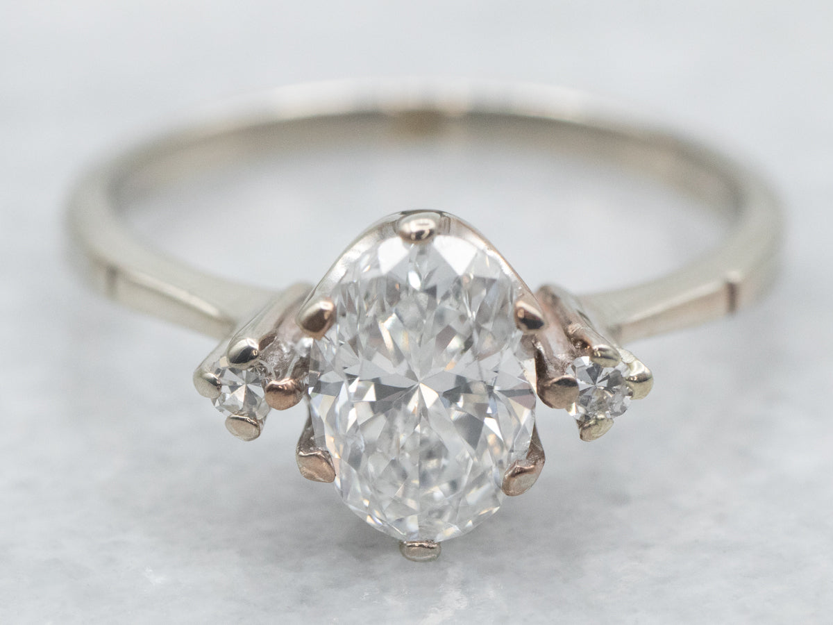 Simple Oval-Cut Diamond Engagement Ring