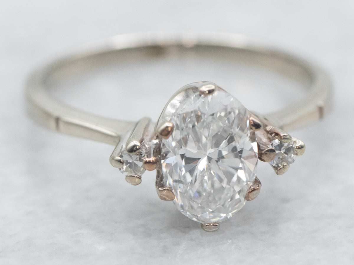 Simple Oval-Cut Diamond Engagement Ring