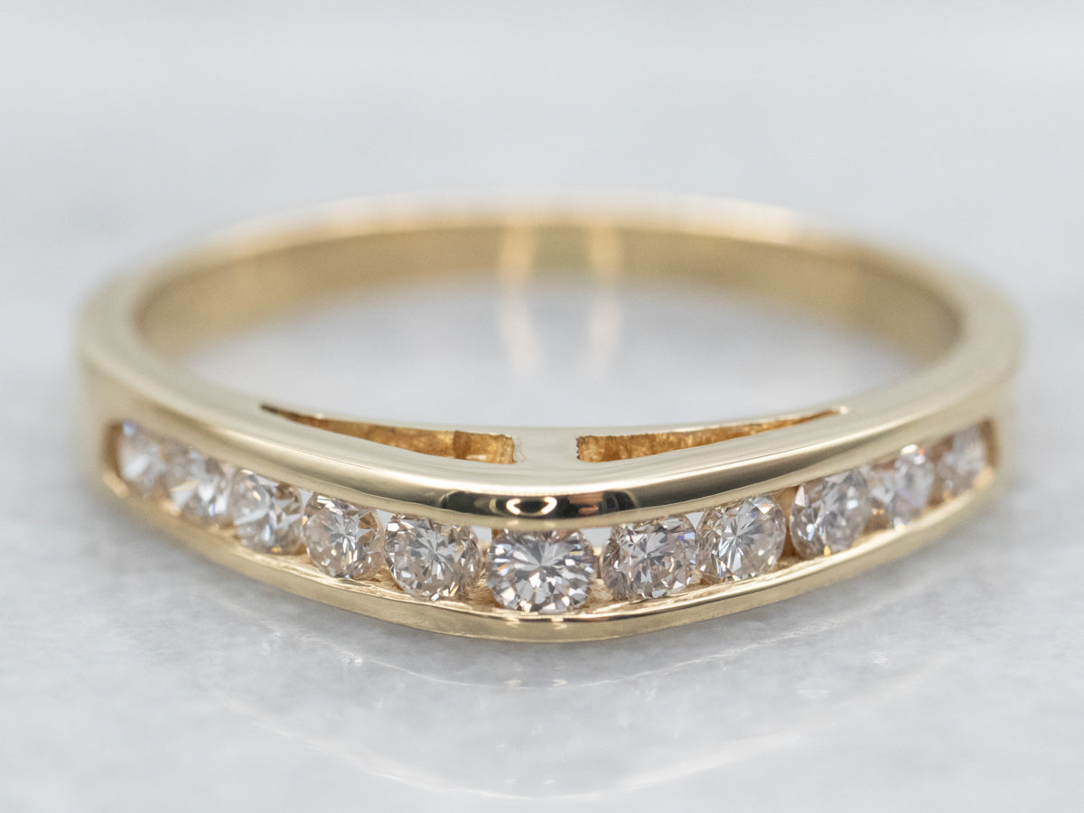 Pointed Channel Set Diamond Band