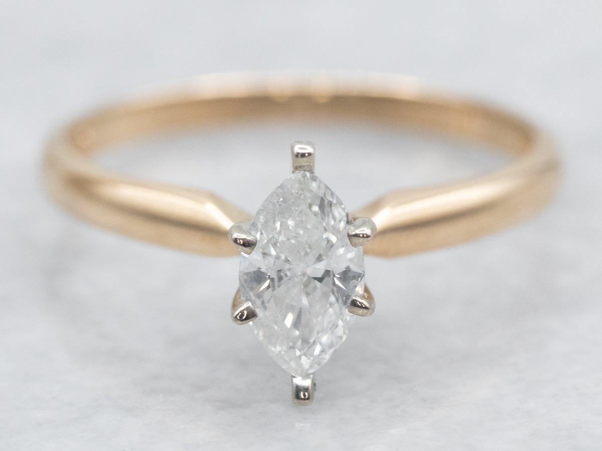 Marquise Cut Diamond Solitaire Engagement Ring