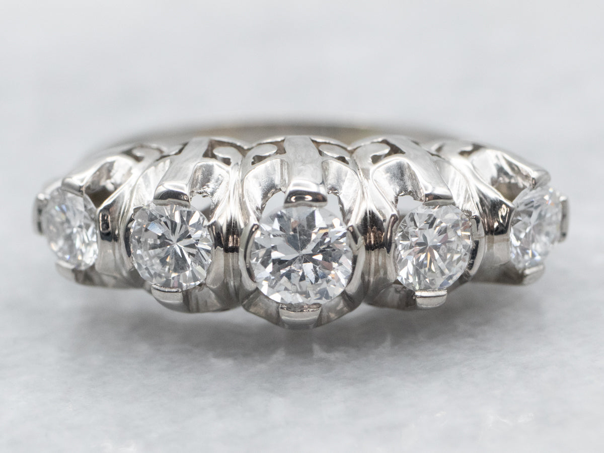 Five Stone Diamond Wedding Ring