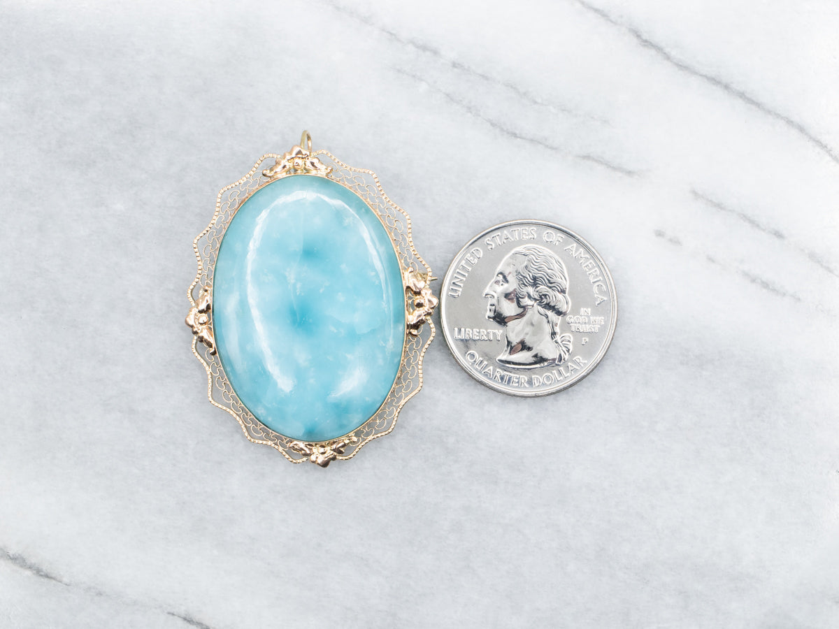 Hemimorphite Brooch or Pendant