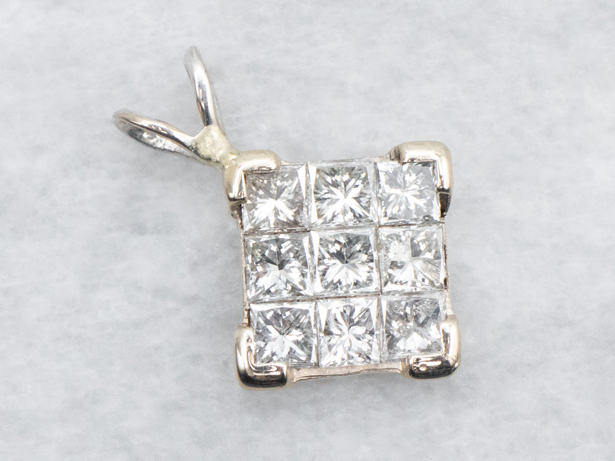 Princess Cut Diamond Pendant