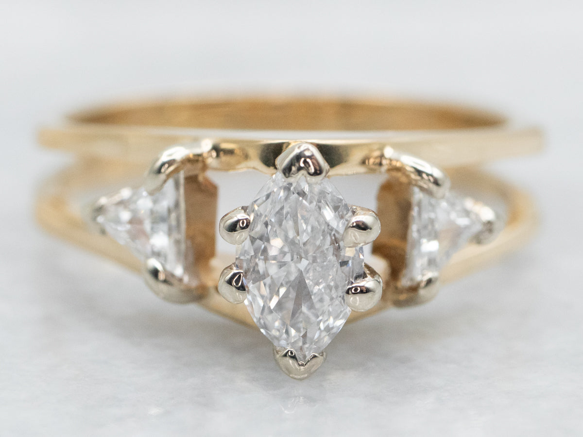 High Profile Diamond Engagement Ring